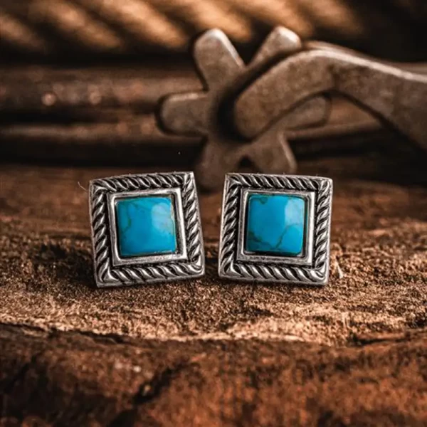 Turquoise Jade Earrings (In Stock)